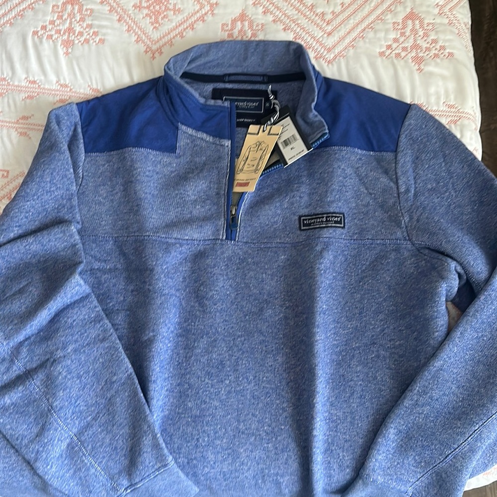 Mens vineyard vines by Shep & Ian “THE SHEP SHIRT” XL 1/4 zip